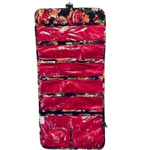 Vera Bradley Keep It Up Hanging Jewelry Cosmetics Organizer English Rose Pattern